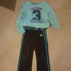 Girls adidas pant set
